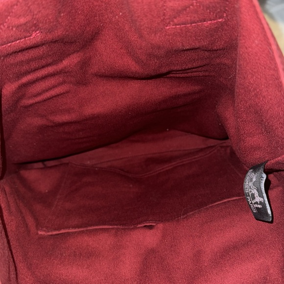 Hermes burgundy canvas tote - Picture 6 of 6